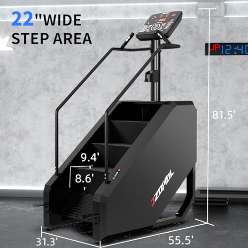 Image of Stair Stepper, Commercial Grade Stair Climber Machine with LED Screen and 12 Programs, for Cardio and Lower Body Workouts, 15-164 Steps /Minute