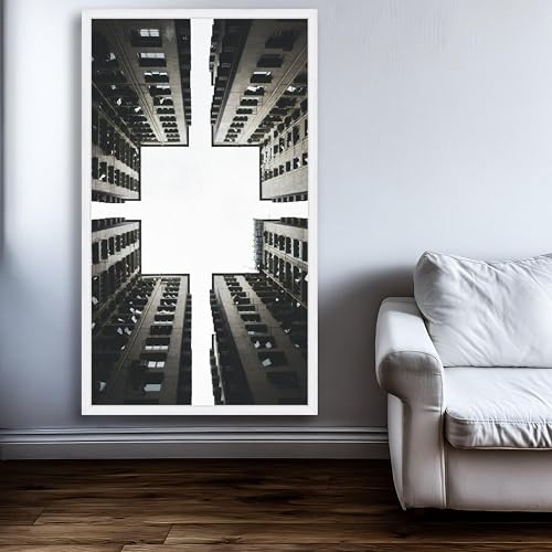 Peinture de paysage urbain pour salon moderne art mural architectural