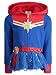 Marvel Captain Little Girls Zip Up Fleece Costume Hoodie with Ruffle 5/6 Blue/Red