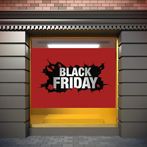 Transparenter Vinyl-Aufkleber in Spiegeleffekt Black Friday Hintergrund Rot | 100 x 70 cm | günstiges und originelles Vinyl | Vinyl-Hintergrund in Weiß