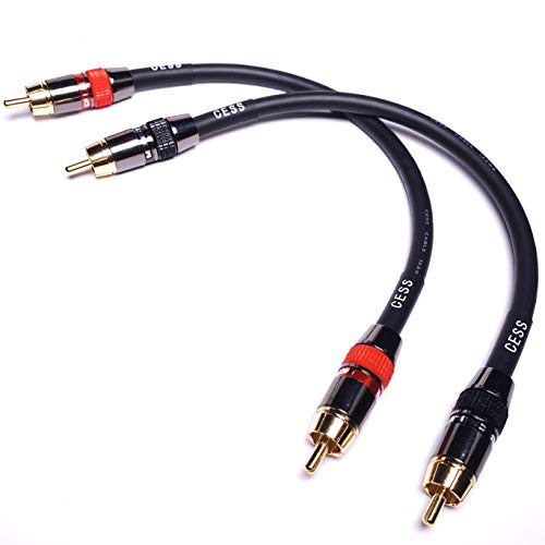 CESS-163-2f Heavy Duty Low Noise 12AWG Premium RCA Audio Patch Ca...