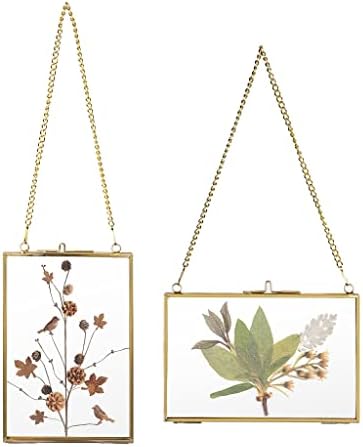 8 Pcs Pressed Flower Frames - 4x3 Inch Rose Gold Hanging Glass Display Frames 3 thumbnail image
