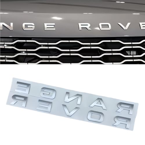 Car Emblem for Front Hood and Trunk lid Rear ABS Material car Badge car Style Replacement (Matte Silver)