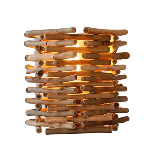 Lampe de table, lampe de chevet Lampe De Table Lampe De Table Décorative Américaine Rétro Creative Lampe De Table Décorative En Bois Massif Lampe De Table De Chevet Lampe De Plancher Rétro Kaki 25x25c
