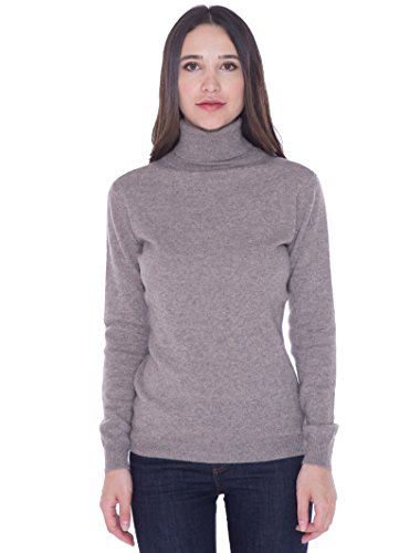 cashmere 4 U 100% Cashmere Turtleneck Sweater Pullover for Women
