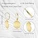LANCHARMED 14K Gold Dangle Earrings for Women Hypoallergenic Lightweight Circle Disc Coin Brushed Drop Dangle Earrings Leverback Earring for Jewelry Gifts