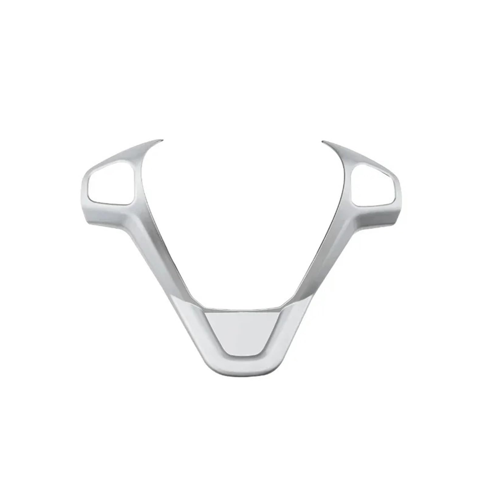 Car Interior Sticker for Fiesta MK7 2009-2017 for Ecosport 2012-2017 Car Steering Wheel Panel Decoration Cover Trim Stickers(2hole-Matte-Silver)