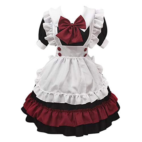 [HOSTINGG] ハロウィン 仮装 可愛い メイド服 コスプレ メイド 服 ゴスロリ 萌え コスプレ 衣装 フリル ロリータ かわいい カチューシャ 付き セット 清楚 可憐 ウェイトレス レディース ロリータ服 人気 文化祭 余興 自撮り