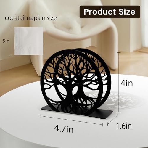 MSJGA Napkin Holder for Table, Standing Napkin Dispenser Outdoor Farmhouse Black Cocktail Napkin Holders for Kitchen Coffee Shop Dining Room (4.7"x 1.6"x 4") by MSJGA - Image 3