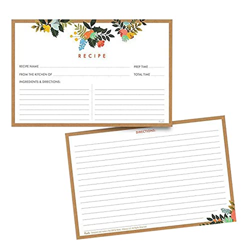 Double Sided Cooking Recipe Cards Thick Cardstock Recipe Cards with Lines for Bridal Shower Party Housewarming Gift 10x Bridal Recipe Cards 10 Recipe Cards Design Thick Double Sided Card Stock