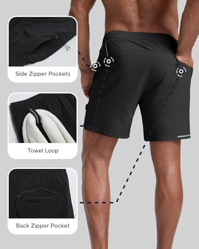 Image of maamgic Men's Athletic Running Shorts with Liner Ultra Lightweight Workout Shorts 5 inch / 7 inch