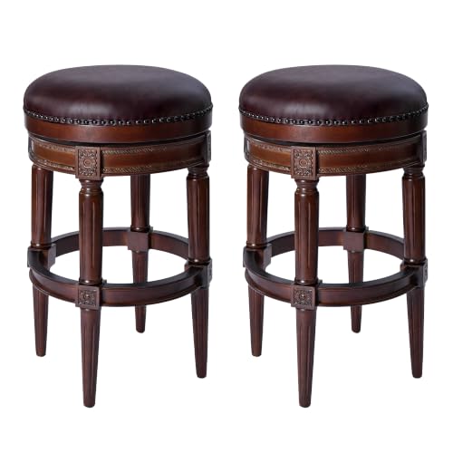 Image of DUHOME Swivel Bar Stools Set of 2,Stools with Removable Replaceable Legs