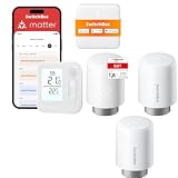 SwitchBot Smart Heizkörperthermostat 2er-Pack Matter Panel Combo – App- und Zeit-Steuerung, Energieseinsparung, einfache Installation, kompatibel mit Alexa, Apple Home und Home Assistant