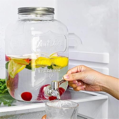 GEBYUI 大容量透明密封容器セット|冷蔵庫用冷?・梅酒/果汁/?酒保存瓶 キッチン収納に最適 シール性高め パーティー飲み物サーバー兼用 多用途貯蔵罐?