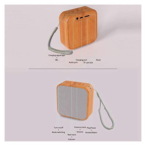 Radio A70 Mini Portable Wood Grain Bluetooth Speaker Vintage Wireless Speaker Met Mic Stand TF kaart FM-radio for mobiele telefoon (Color : Wood grain gray) - Image 4