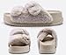 KuaiLu Women's Fluff Slippers White Size 9, Plantar Fasciitis Arch Support Platform Slippers Ladies Fashion Open Toe Faux Fur Sliders House Slipper