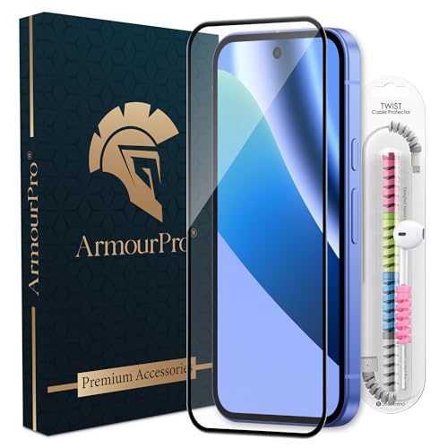 Image of ArmourPro Military-Grade Tempered Glass for Google Pixel 10A - 9H Anti Scratch, Edge-to-Edge Coverage, HD Clarity, Smooth Touch, Case Friendly, Easy Installation Kit with Cable Protector