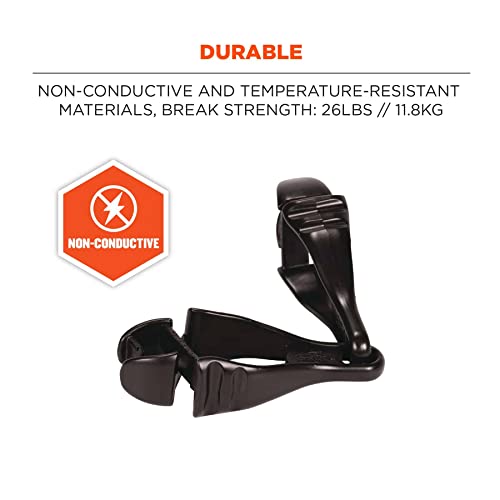 Image of Ergodyne Squids 3400 Glove Clip Holder with Dual Clips, Black (Pack of 2)