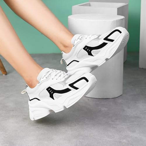 Image of Centrino Women Sneaker | Cushioned Insole for Comfort | Stylish Lace-Up Design | Perfect for Casual Outfit for Ladies (9493)