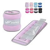 Ankle Weights, Wrist Leg Arm Weight for Women Men with Adjustable Straps, A Pair of 2LBS(1LB Each Weight) Arm Weighted for Running Walking Yoga Gymnastics Physical Therapy, Light Purple