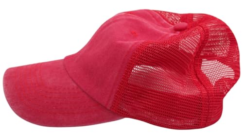 Image of Vintage Washed Snapback Baseball Hat for Men Women, Unstructured Cotton Crown /Soft Mesh /Flexible Visor /Foldbale for Pocket