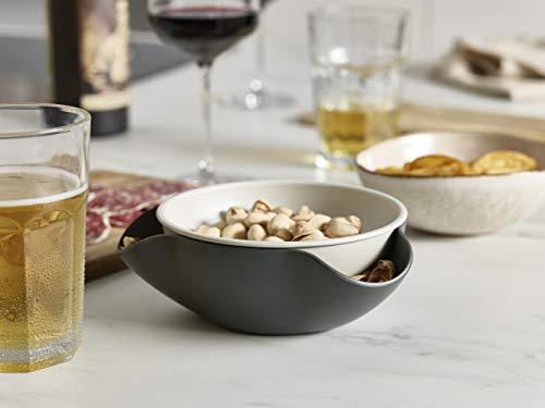 Joseph Joseph 20156 Double Dish Pistachio And Snack Serving Bowl, Gray #TOP4
