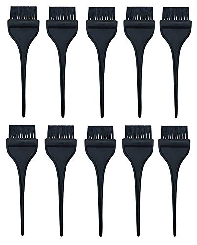 Chiku Piku MANODHRUVA Salon Black Hair Dye and Mehndi Brush (Big) For Men | Women (Pack of 10)