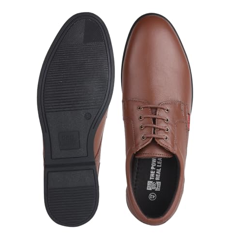 Image of Red Chief Lace Up|Casual Shoe for Men|Low Ankle|Flexible,Comfortable & Breathable|Genuine Leather|PU Sole Brown | RC3877