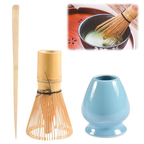 Ycsyhqqx Uego Escobas Matcha Batidores Té Bambú Matcha Whisk Set Matcha Kit Completo Bambú Juegos De Té Bata Chasen Tradicional Para La Ceremonia Del Té Japonés