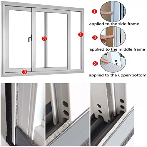 Image of Weatherstripping Door Window Seal Strip 33 Feet, Self Adhesive Strong Adhesive, Soundproof, Draft Blocker, Dustproof, Suitable for Doors and Windows Cabinet Doors, 0.35 inch Width x 0.6 inch Thick, Gray
