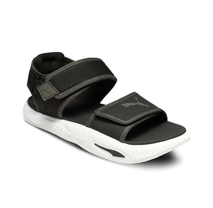 Image of PUMA mens Puma Softridepro Sandal 26 Dark Sandal for Unisex Flat Sandal