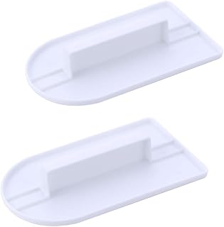 2 Pcs Cream Fondant Cake Trowel Cake Surface Treatment Tool Fondant Cake Scraper Cake Smoother Tool Baking Accessories Polisher Smoother Plastic Decorating Tools (White)