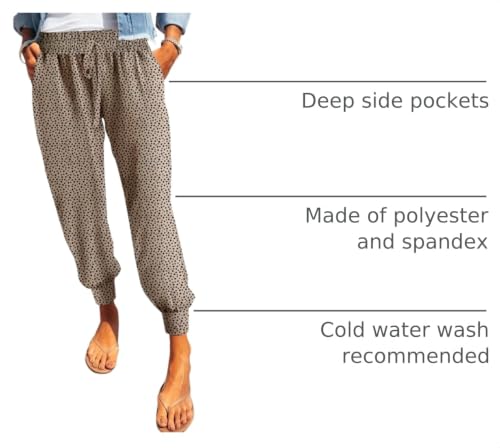 Image of Dokotoo Womens 2026 Soft Casual Drawstring Tie Elastic Waist Loose Jogger Pants with Pockets