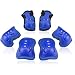 BOSONER Kids/Youth Knee Pad Elbow Pads Guards Protective Gear Set for Rollerblade Roller Skates Cycling BMX Bike Skateboard Inline Skatings Scooter Riding Sports (Blue, Small (3-8 Years))