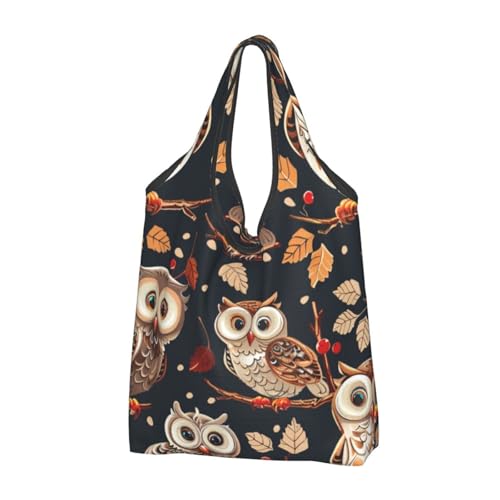 Sac à provisions réutilisable hiboux pour remplacer les cabas jetables