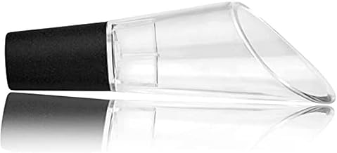 Drip Free Wine Pourer | 1.75" x 0.75", Glass, AS Plastic and Silicone | Compact and Lightweight, Easy to Clean, Controlled Pouring | Prevents Spills and Stains