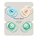 Tommee Tippee Ultraleichte StayPut- und Night Glow Schnuller, 0-6 Monate, 4er-Pack, einteiliges Silikondesign, weiches Hautgefühl