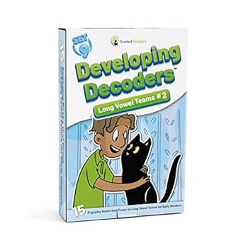 Staple Bound Decodable Readers: 15 Long Vowel Teams Phonics Books for Beginning Readers Ages 4-7 Developing Decoders Set 9 Book