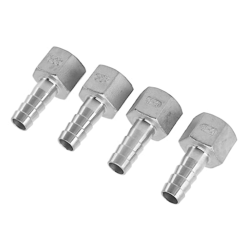 Conector manguera 13mm con rosca hexagonal de acero inoxidable 4 uds 3