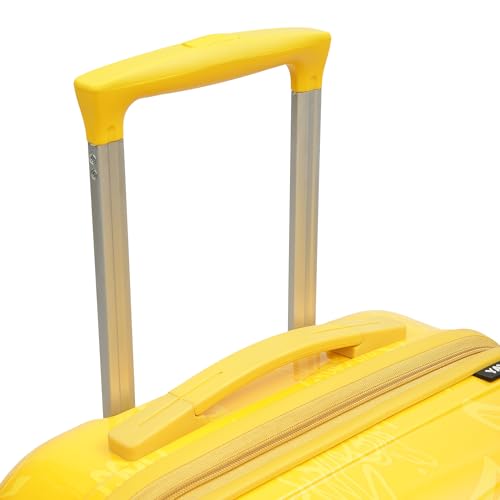 Image of YAYAVAR Looney Tunes Kids Trolley Suitcase - 65L | Hard-Sided Printed Cabin Luggage with 8 Wheels, Number Lock, Scratch Resistant, Lightweight Travel Bag (60cm)