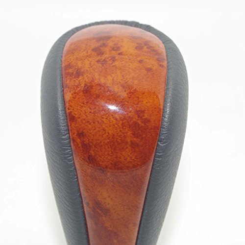 Pursuestar Brown Wood Dark Gray Leather Gear Shift Knob Compatible For Lexus Camry Crown Rav4 Landcruiser Hiace Sienna Tundra Sequoia 4Runner Mazda M81.25 #TOP7