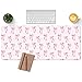 FTSYAD Large Computer Mouse Pad with Non-Slip Base for Desktop, Cute Gaming Mouse Mat with Stitched Edges, Long Extended Anime Mousepad for Laptop, 31.5 x 11.8 inches (Pink Ribbon Bow)