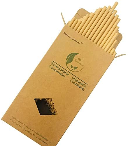 Pitillos biodegradables de papel Kraft marrón 100 uds miniatura 3