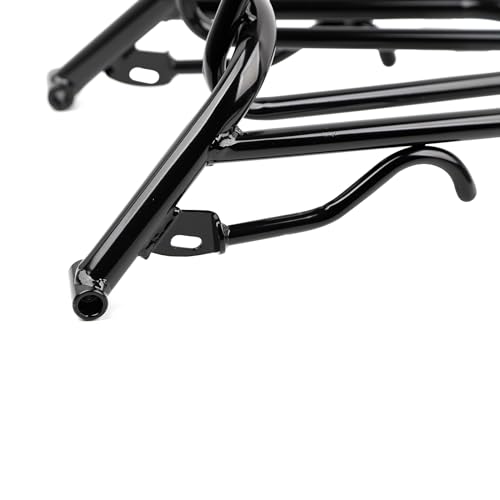 Minho Motorcycle Rear Luggage Rack in Heavy Iron Material Come with High Rebound Sponge Backrest Compatible with Yamaha Zuma 125cc 2010-2013 3TH-4TH Generation, Black Color