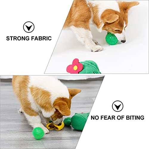 Balacoo Esteira para Cães Gatos Pet Snuffle Cactus Forma Interativa Brinquedos Jogo de Alimentação A