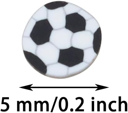 ONLYKXY 30g Polymer Clay Slices 0.2in Ball Confetti Pieces,Soccer image 2