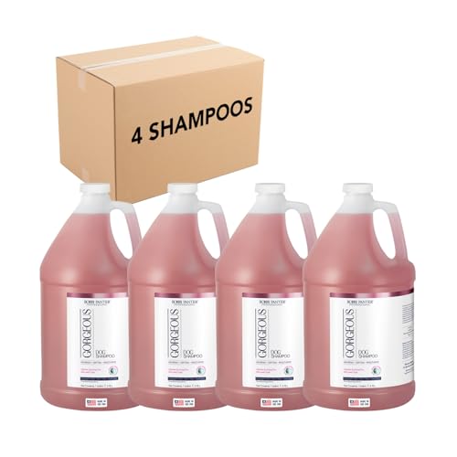 Image of Bobbi Panter Whitening Dog Shampoo Aloe Vera, Chamomile, Jojoba & Lavender - Brightening Natural Formula for All Coats, Enhances Shine & Softness, Tear-Free, 20:1 Concentrate, 1 Gallon (Case of 4)