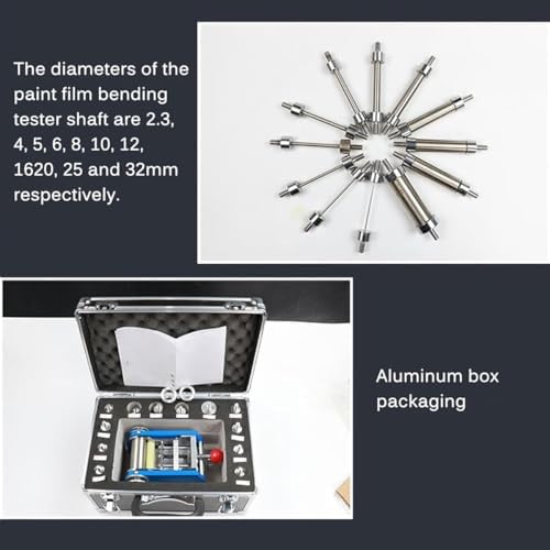 Cylindrical Paint Film Bending Tester - Multi-Shaft Coating Flexibility Instrument for Elasticity Testing & Paint Film Flexibility Assessment