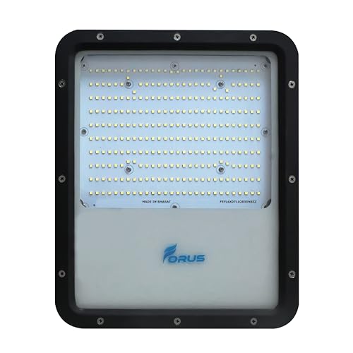 Image of Forus 200W LED Flood Light Outdoor, IP67 Waterproof Wall Mounted Outside Light, High Bright Amber LED Flood Light for Parking, Society, Industrial & Flood Lighting with 4 Year Warranty (1 Pc)