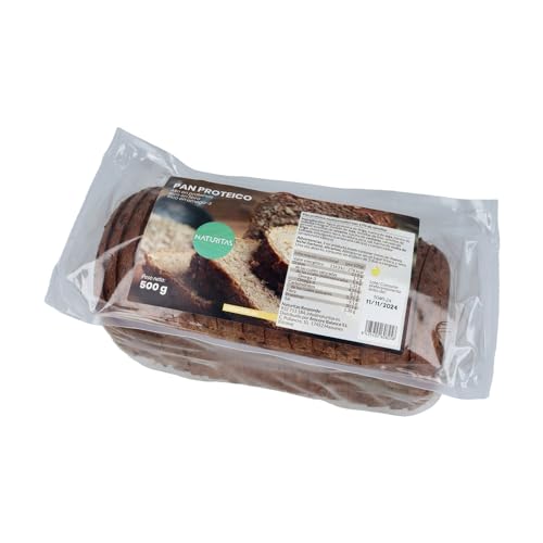 Pan Proteico 500 g Naturitas Essentials | 30% de proteína | Sabor delicioso | Bajo en carbohidratos (3%) | Ideal para dietas hipocalóricas y dietas Keto | Pan vegano